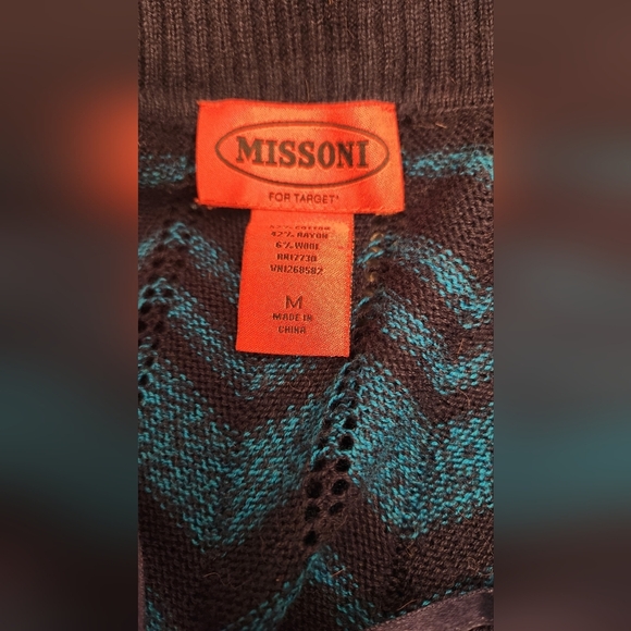 Missoni for Target Navy & Blue Zig Zag Chevron Long Cardigan Sweater - Picture 4 of 14